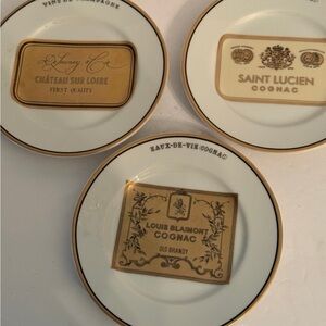 Vintage Cognac Label Plates William Sonoma